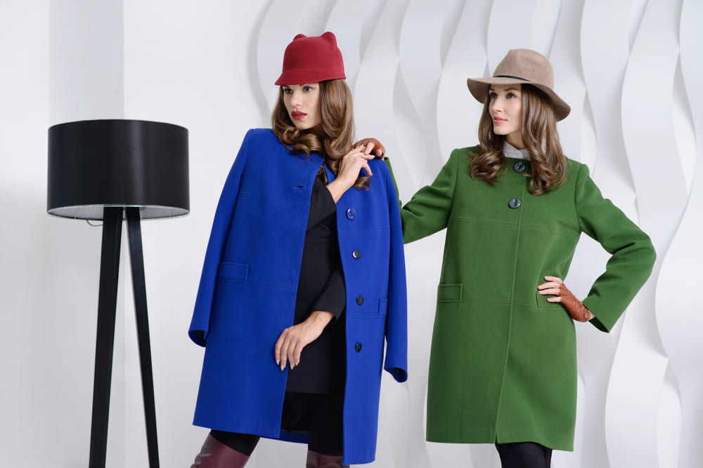 palton verde si albastru